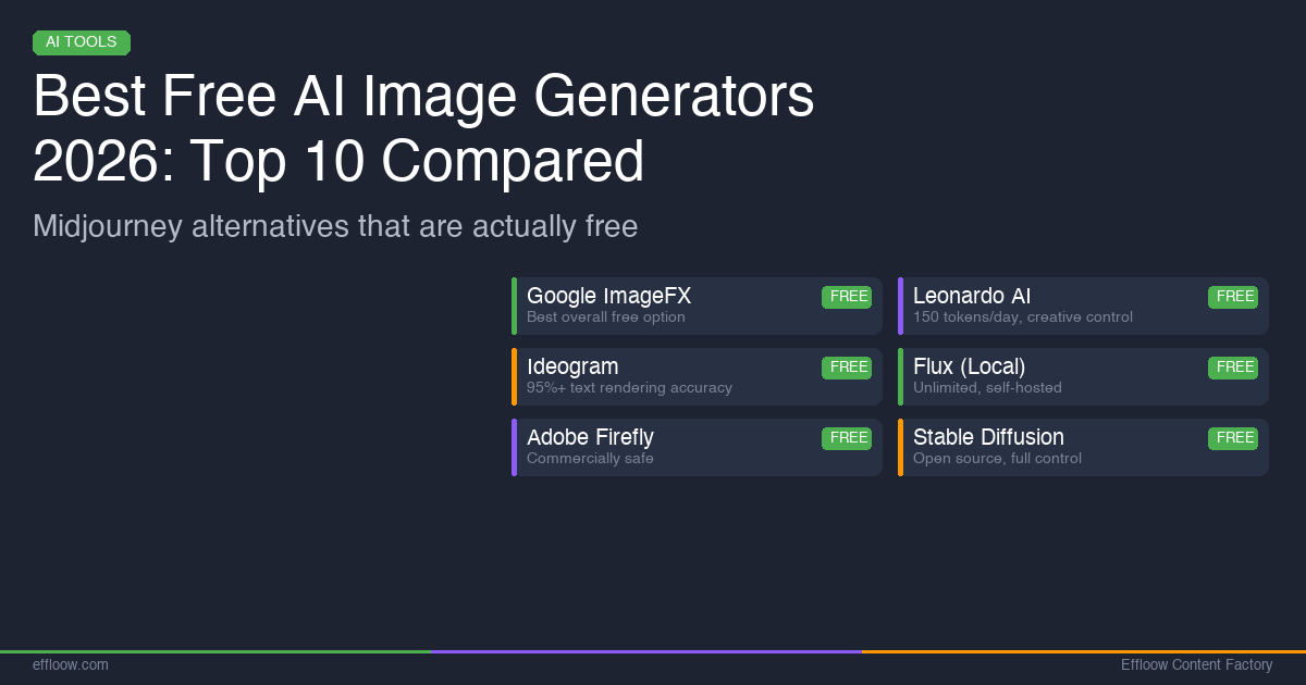 Best Free AI Image Generators 2026: 10 Midjourney Alternatives That Actually Work