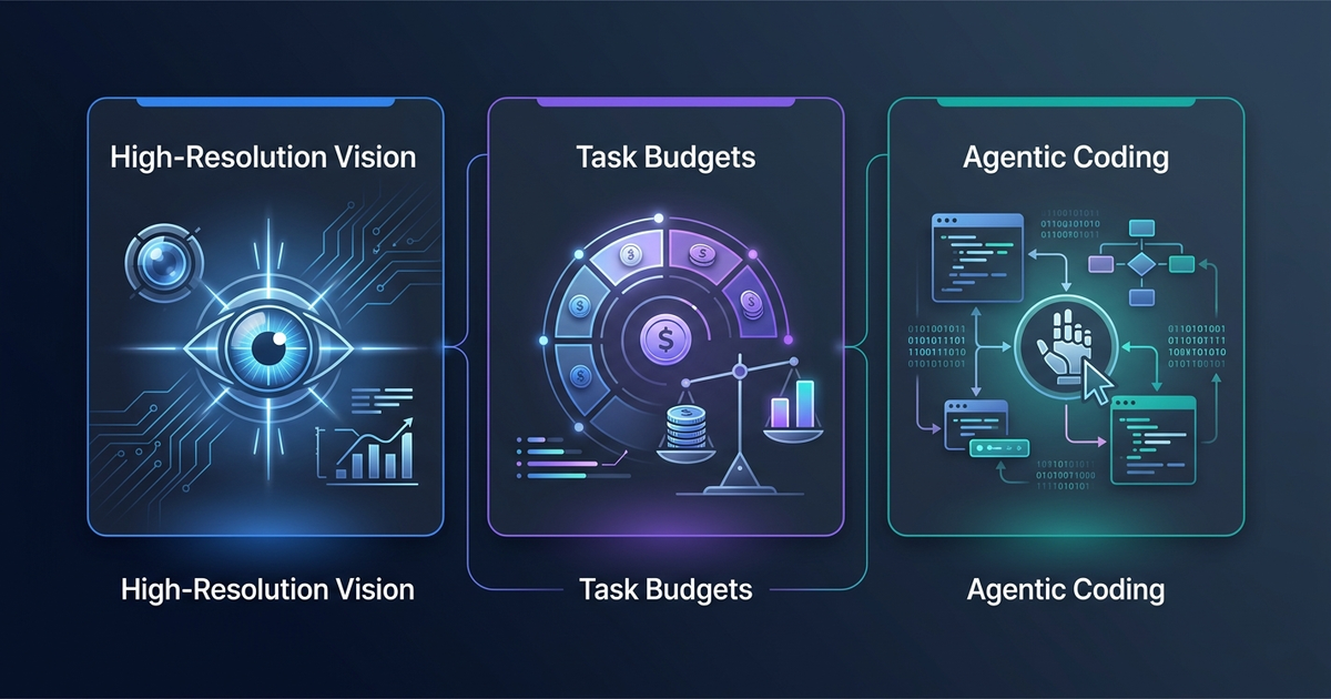 Claude Opus 4.7: High-Res Vision, Task Budgets, and Agentic Coding