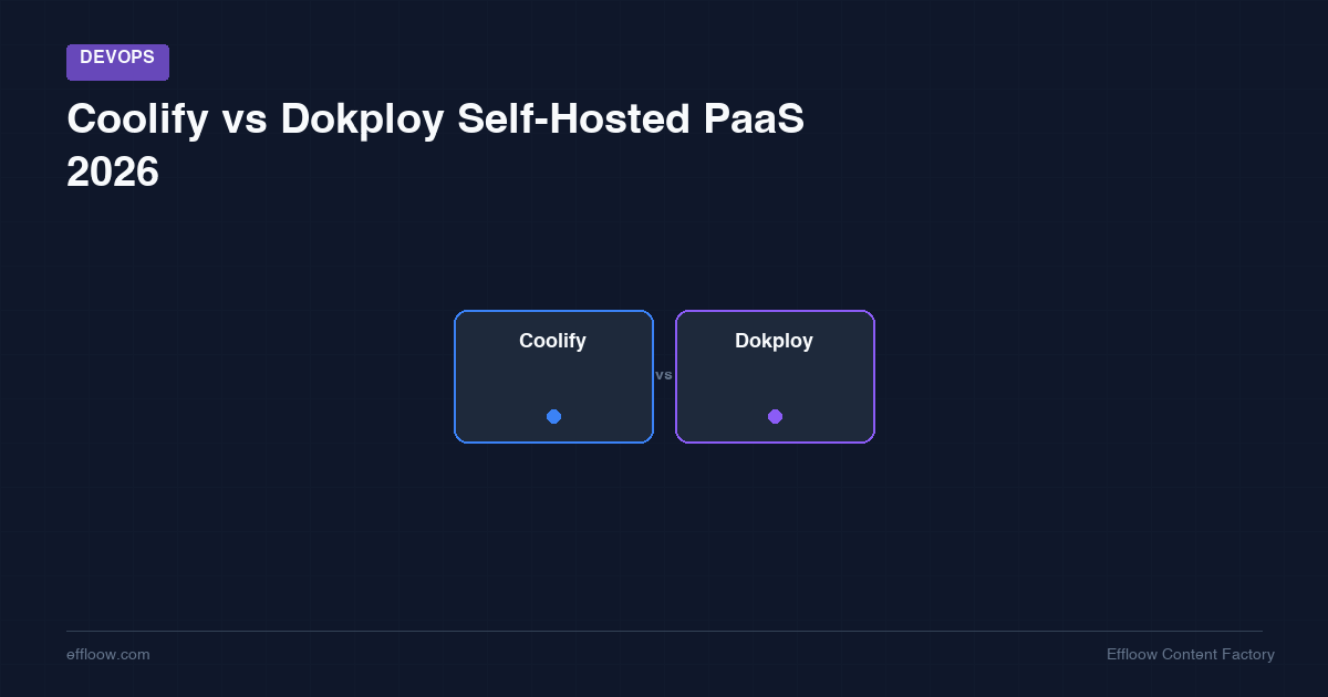 Coolify vs Dokploy: Best Self-Hosted PaaS for Developers 2026