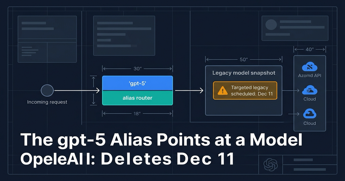 Illustration for The gpt-5 Alias Points at a Model OpenAI Deletes Dec 11